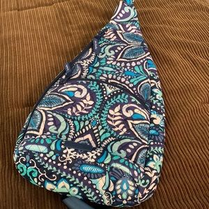 Vera Bradley, Sling Backpack, Blue Island Medallion